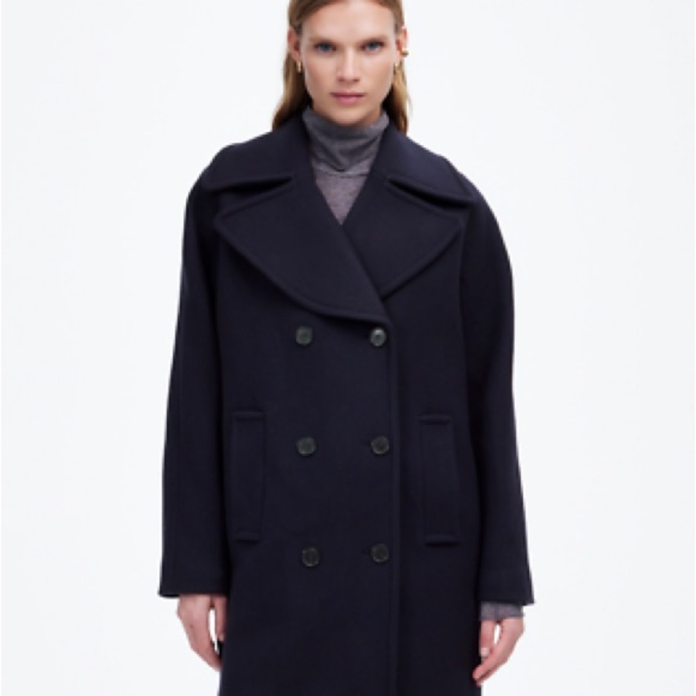 Madewell Dark Blue Pea Coat